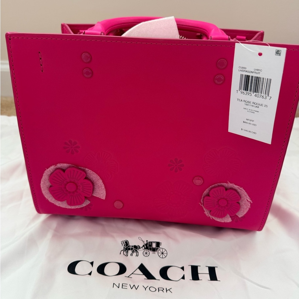 NEW Coach Rogue Tea Rose in Dragon Fruit- NWT - Picture 3 of 15